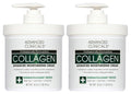 Advanced Clinicals Collagen Cream Body Lotion & Face Moisturizer W/Vitamin E | Skincare Moisturizing Collagen Lotion For Women, Men, Hand, & Neck Improves Look Of Crepey Skin & Uneven Dry Skin, 2pc - Maple Wellness Supplements