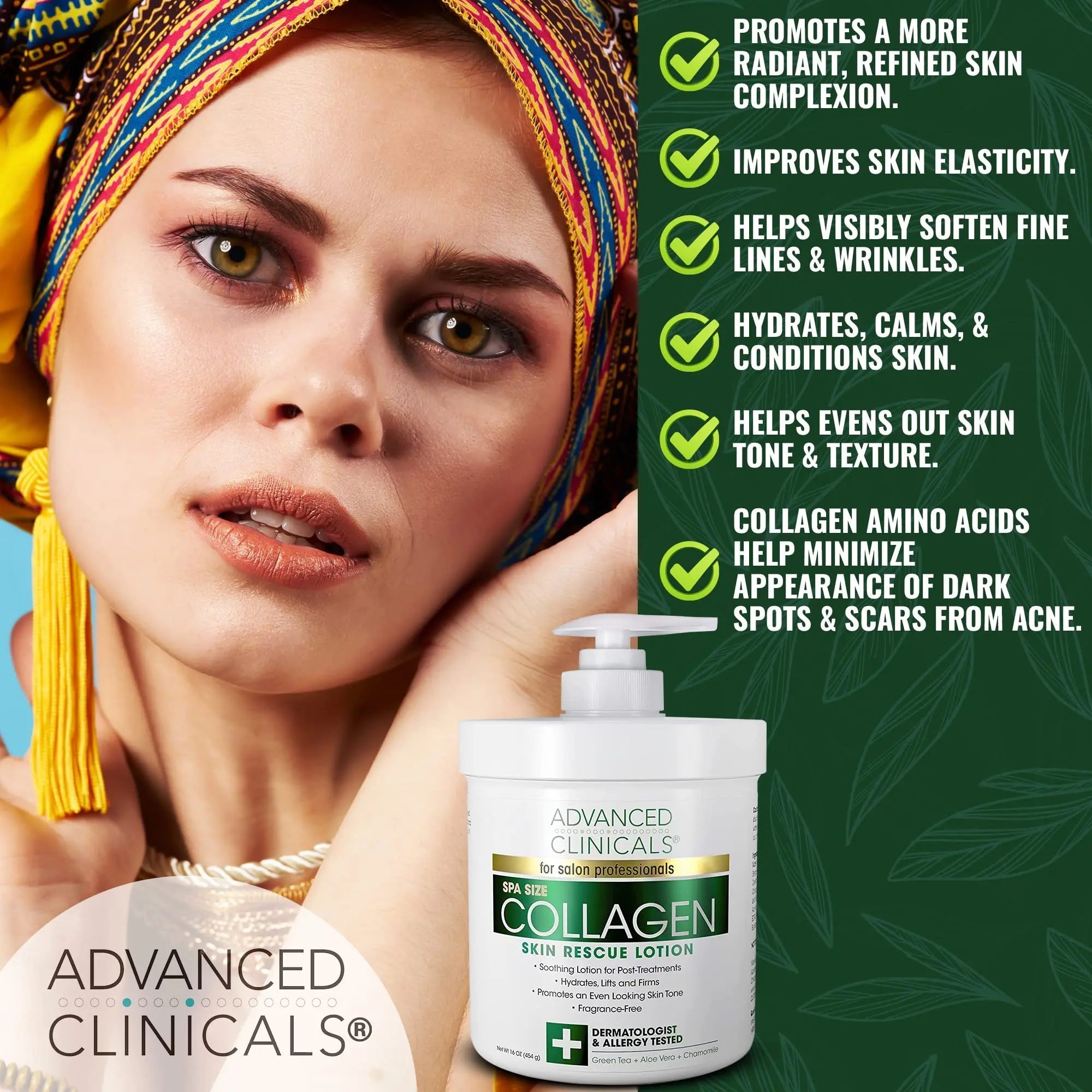Advanced Clinicals Retinol Body Lotion + Collagen Cream 2pc Body Skin Care Set - TrustMedUSA