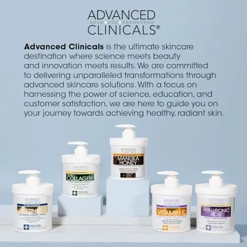 Advanced Clinicals Retinol Cream. Value Set- Two spa size 16oz bottles with pump - TrustMedUSA
