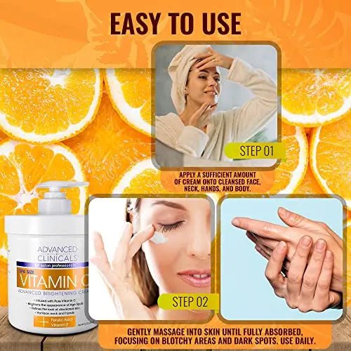 Advanced Clinicals Vitamin C Cream. Advanced Brightening Cream. Anti-aging cream - TrustMedUSA