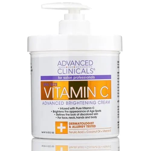Advanced Clinicals Vitamin C Cream. Advanced Brightening Cream. Anti-aging cream - TrustMedUSA