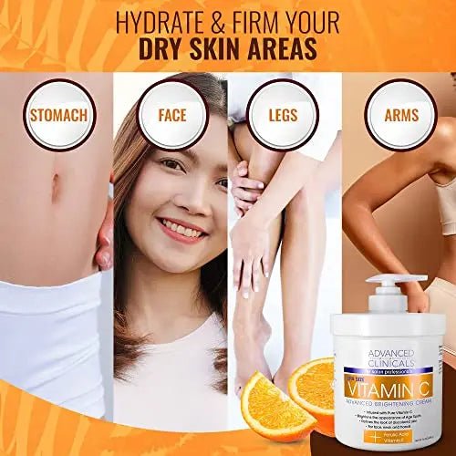 Advanced Clinicals Vitamin C Face & Body Cream Moisturizing Skin Care Lotion, Anti - TrustMedUSA