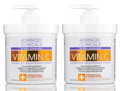 Advanced Clinicals Vitamin C Face & Body Cream Moisturizing Skin Care Lotion, Anti - TrustMedUSA