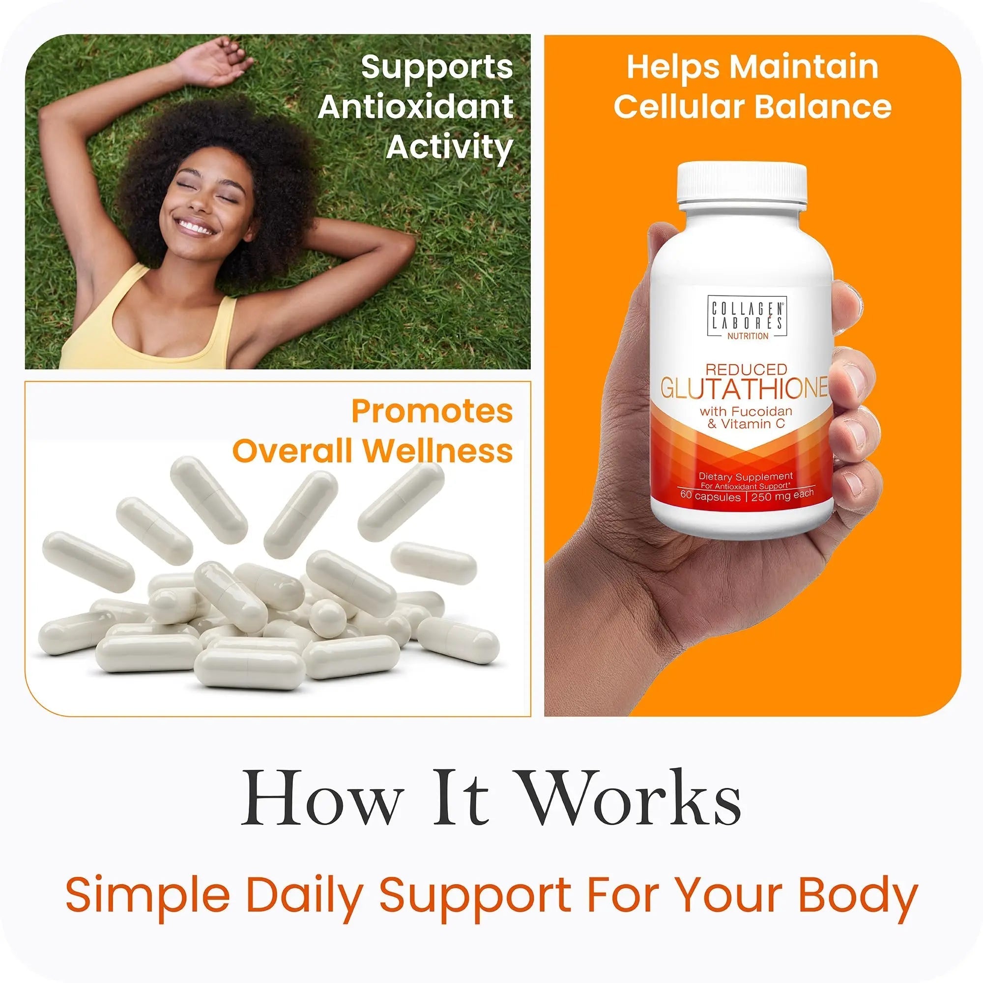 Advanced Glutathione Complex 500mg – with Fucoidan & Vitamin C – Antioxidant Support for Skin Glow, Detox & Immune Health – Non-GMO, Made in USA (60 Capsules) - TrustMedUSA