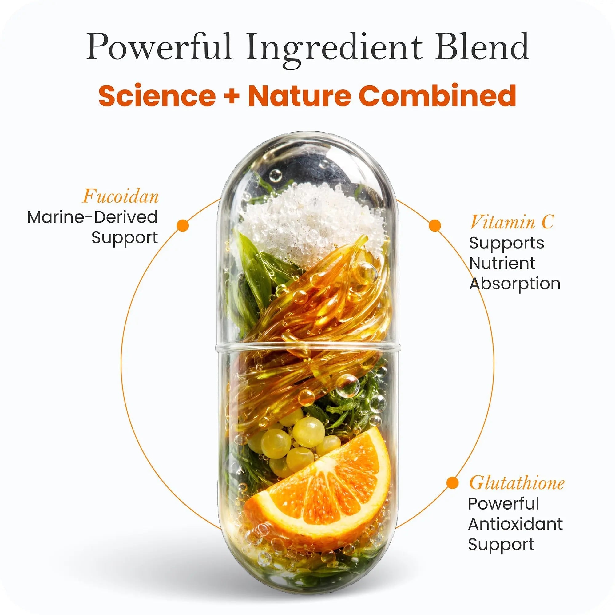 Advanced Glutathione Complex 500mg – with Fucoidan & Vitamin C – Antioxidant Support for Skin Glow, Detox & Immune Health – Non-GMO, Made in USA (60 Capsules) - TrustMedUSA