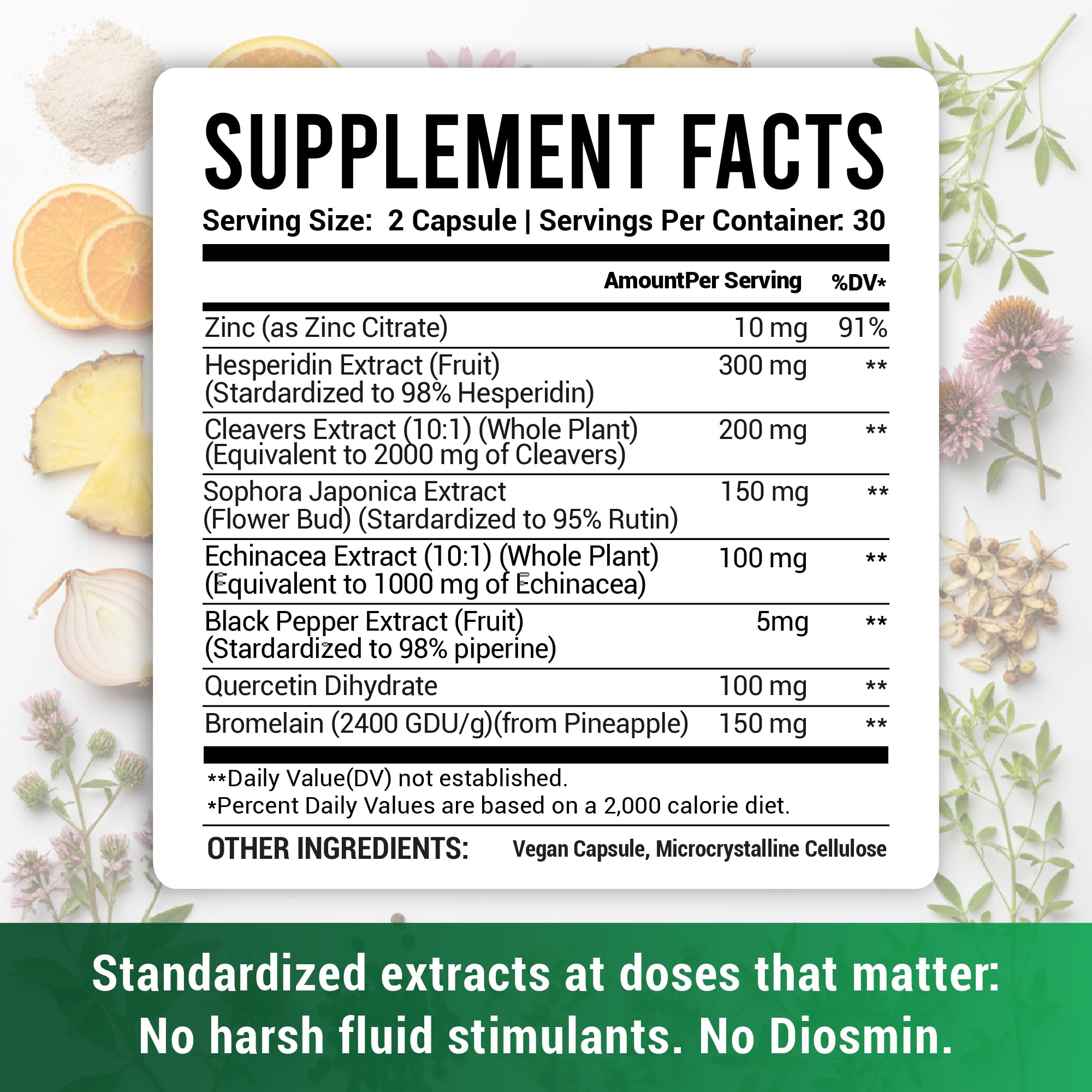Advanced Lymphatic Drainage Supplements – Lymphatic Cleanse & Lymph System Support with Hesperidin, Rutin, Quercetin with Bromelain – Herbal Lymphatic Support Formula – 60 Capsules - Maple Wellness Supplements