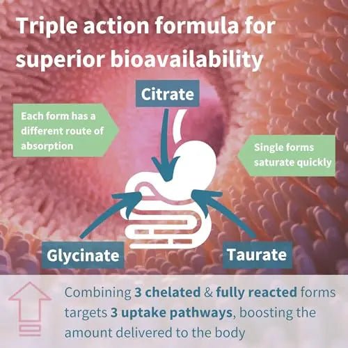 Advanced Triple Magnesium Complex, 2000mg Glycinate, Citrate & Taurate, Clean Label - TrustMedUSA