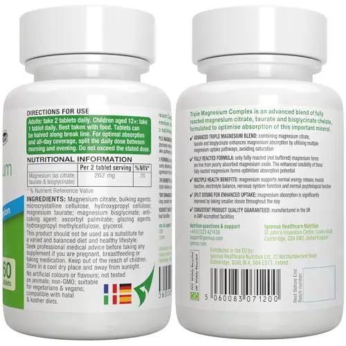 Advanced Triple Magnesium Complex, 2000mg Glycinate, Citrate & Taurate, Clean Label - TrustMedUSA