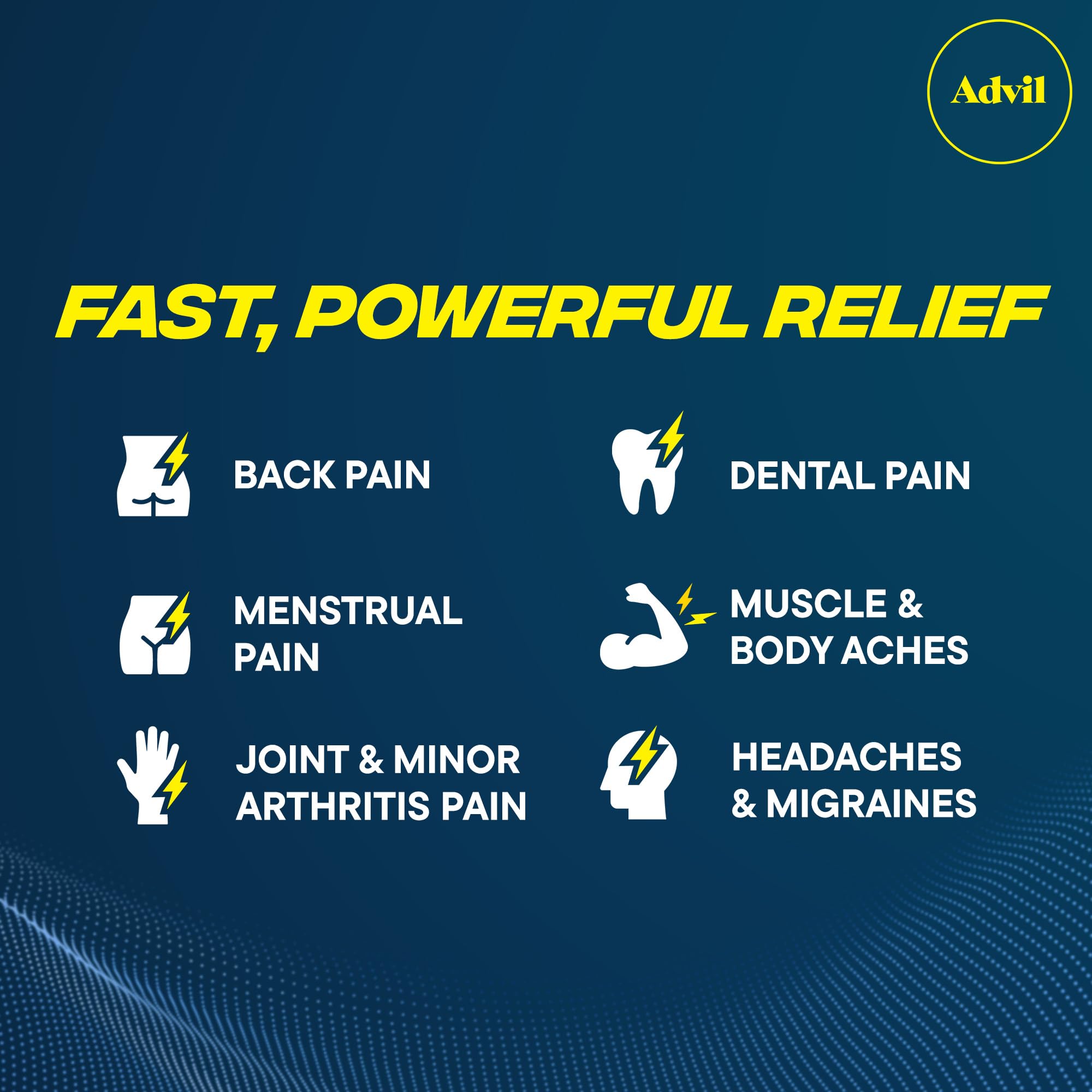 Advil Dual Action Back Pain Caplets Delivers 125mg Ibuprofen and 250mg Acetaminophen Per Dose for 8 Hours of Back Pain Relief - 144 Count - Maple Wellness Supplements