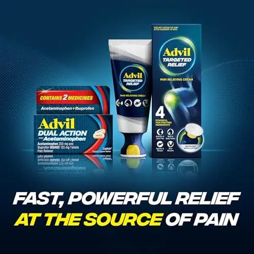 Advil Dual Action Coated Caplets, 125 Mg Ibuprofen and 250 Mg Acetaminophen per Dose (2 Dose Equivalent) for 8 Hour Pain Relief - 216 Count - TrustMedUSA