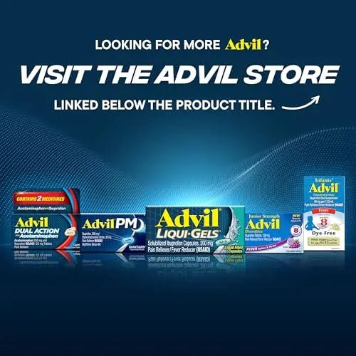 Advil Dual Action Coated Caplets with Acetaminophen, 250 Mg Ibuprofen and 500 Mg Acetaminophen Per Dose (2 Dose Equivalent) for 8 Hour Pain Relief - 72 Count - TrustMedUSA