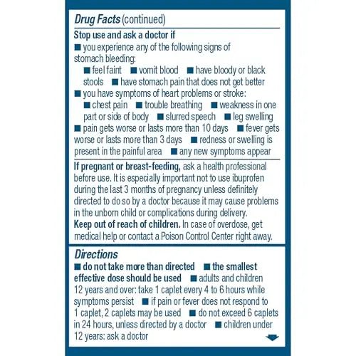 Advil Ibuprofen Coated Caplets Pain Reliever and Fever Reducer 200 Milligram 24Ct - TrustMedUSA