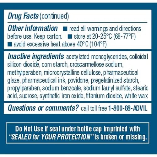 Advil Ibuprofen Coated Caplets Pain Reliever and Fever Reducer 200 Milligram 24Ct - TrustMedUSA