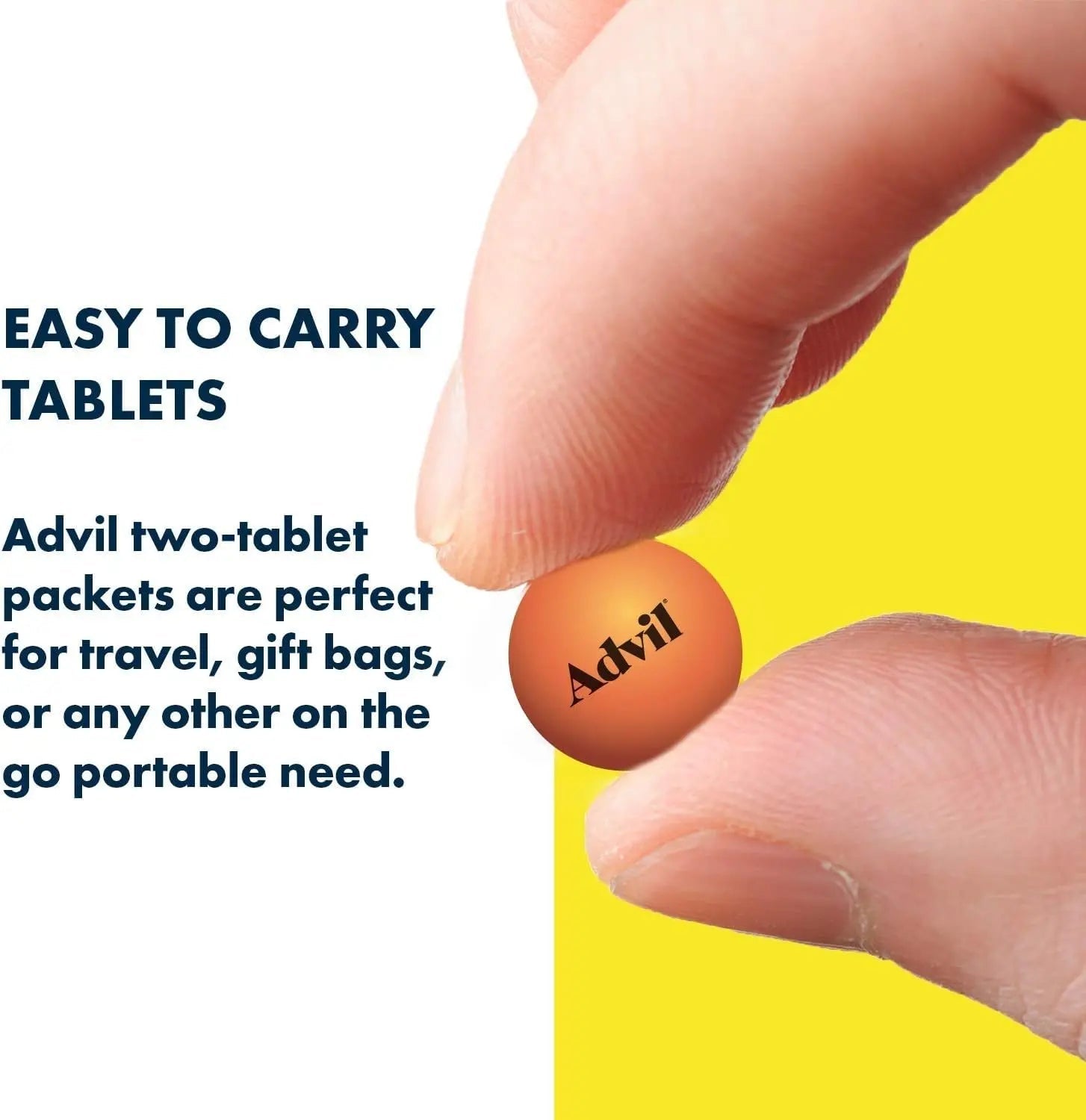 Advil Ibuprofen Tablets, 200 mg Pain Reliever/Fever Reducer (NSAID), 100 Tablets (50 Packets of 2 Tablets Each) - TrustMedUSA