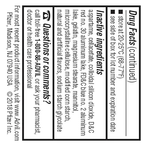 Advil Junior Strength Chewable Ibuprofen Pain Reliever and Fever Reducer, Children's Ibuprofen for Pain Relief, Grape - 24 Tablets (Pack of 3) - TrustMedUSA
