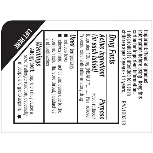 Advil Junior Strength Chewable Ibuprofen Pain Reliever and Fever Reducer, Children's Ibuprofen for Pain Relief, Grape - 24 Tablets (Pack of 3) - TrustMedUSA