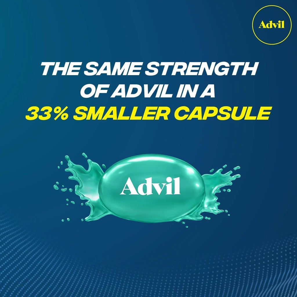 Advil Liqui-Gels minis Pain Reliever and Fever Reducer, Pain Medicine for Adults with Ibuprofen 200mg for Pain Relief - 200 Liquid Filled Capsules - TrustMedUSA
