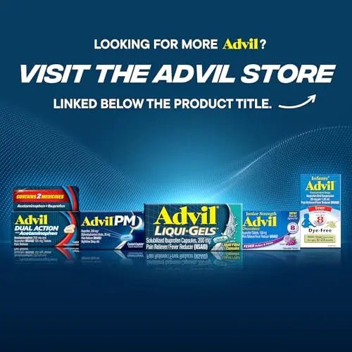 Advil Liqui-Gels Minis Pain Reliever and Fever Reducer, Pain Medicine for Adults with Ibuprofen 200mg for Pain Relief - 80 Liquid Filled Capsules - TrustMedUSA