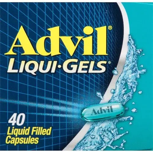 Advil Liqui-Gels Pain Reliever And Fever Reducer, Pain Medicine For Adults With Ibuprofen 200mg For Headache, Backache, Menstrual Pain And Joint Pain Relief - 40 Liquid Filled Capsules - TrustMedUSA