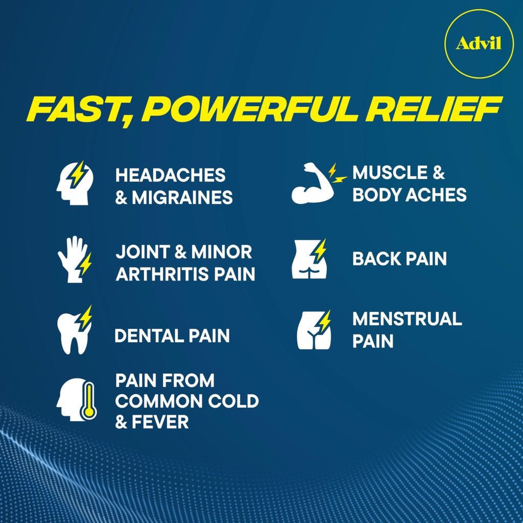 Advil Pain Reliever and Fever Reducer, Ibuprofen 200mg for Pain Relief - 300 Count, Advil PM Pain Reliever and Nighttime Sleep Aid, Ibuprofen for Pain Relief and Diphenhydramine Citrate - 2 Count - Maple Wellness Supplements