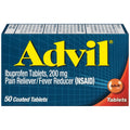 Advil Pain Reliever and Fever Reducer, Ibuprofen 200mg for Pain Relief - 50 Coated Tablets - TrustMedUSA
