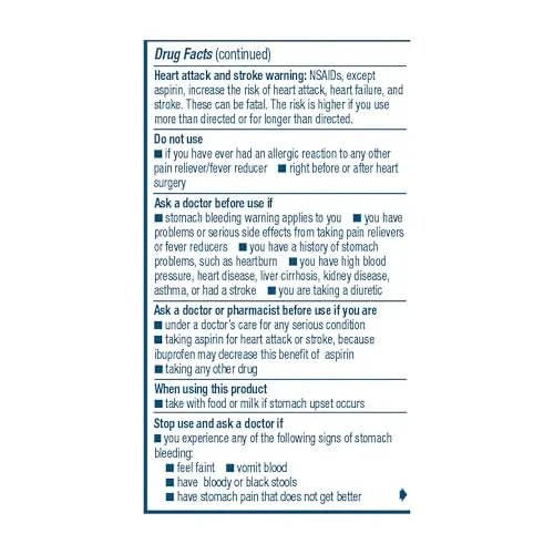 Advil Pain Reliever and Fever Reducer, Ibuprofen 200mg for Pain Relief - 50 Coated Tablets - TrustMedUSA