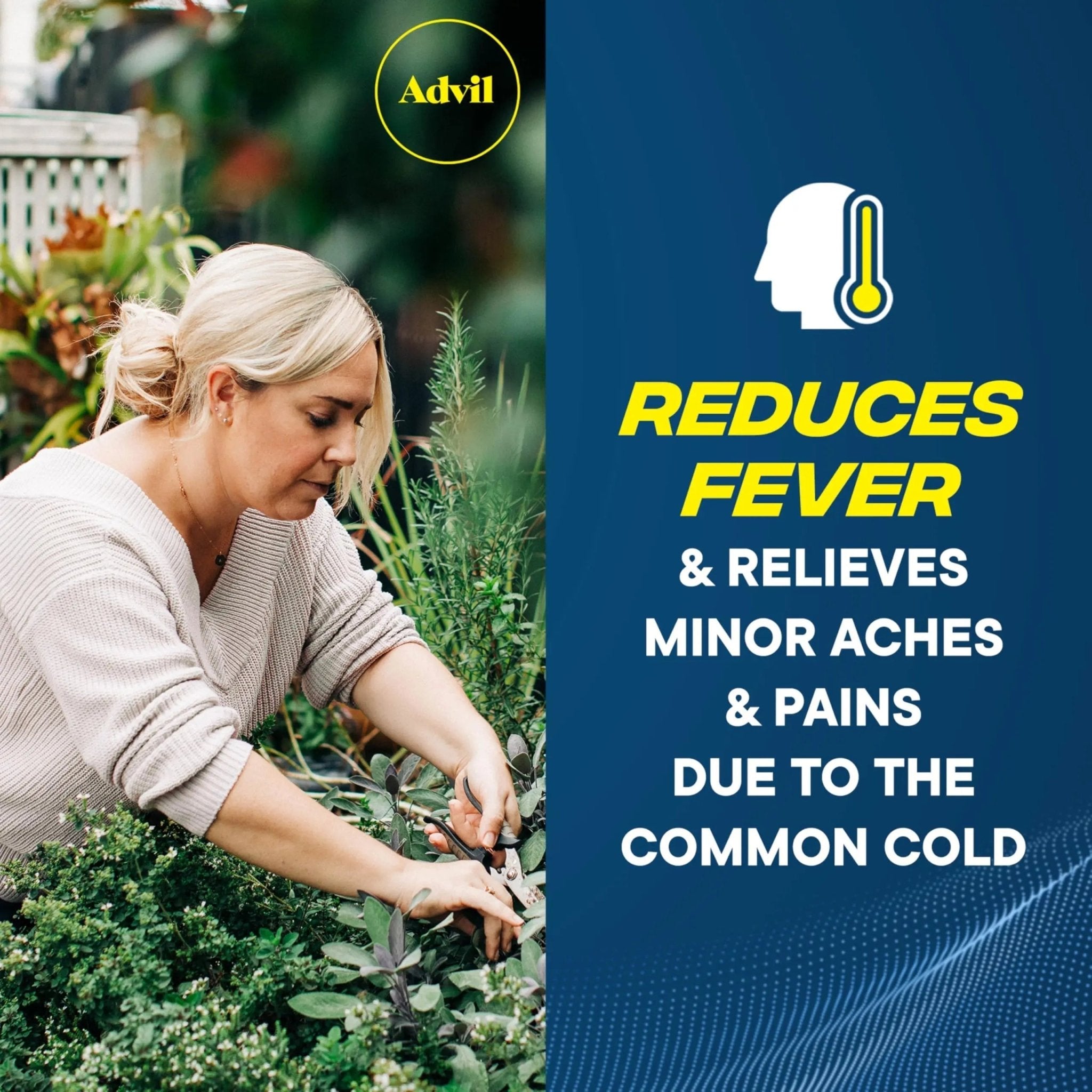 Advil Pain Reliever and Fever Reducer, Pain Relief Medicine with Ibuprofen 200mg for Headache, Backache, Menstrual Pain and Joint Pain Relief - 10 Coated Tablets - TrustMedUSA