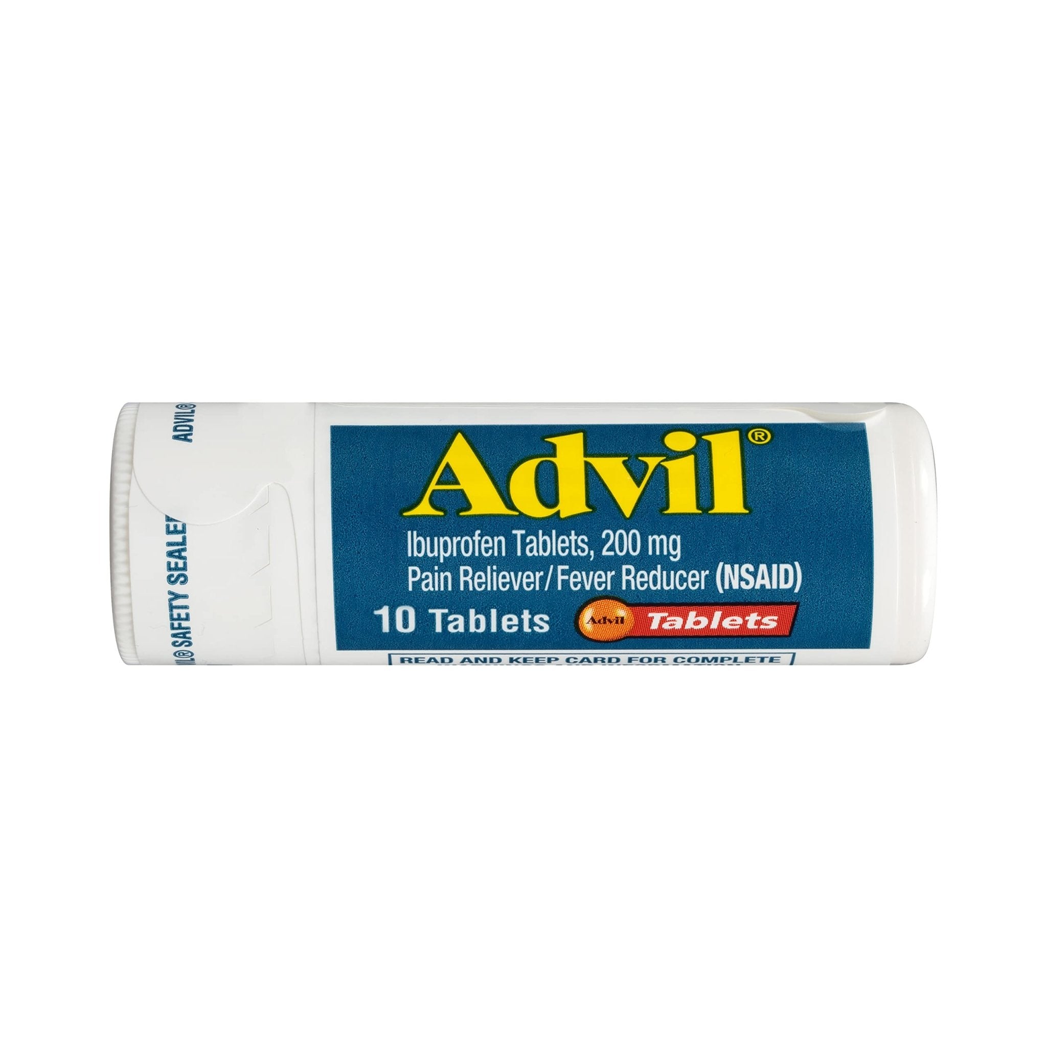 Advil Pain Reliever and Fever Reducer, Pain Relief Medicine with Ibuprofen 200mg for Headache, Backache, Menstrual Pain and Joint Pain Relief - 10 Coated Tablets - Maple Wellness Supplements