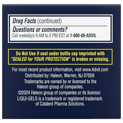 Advil PM Liqui-Gels Minis, 80 Liquid Filled Capsules - TrustMedUSA