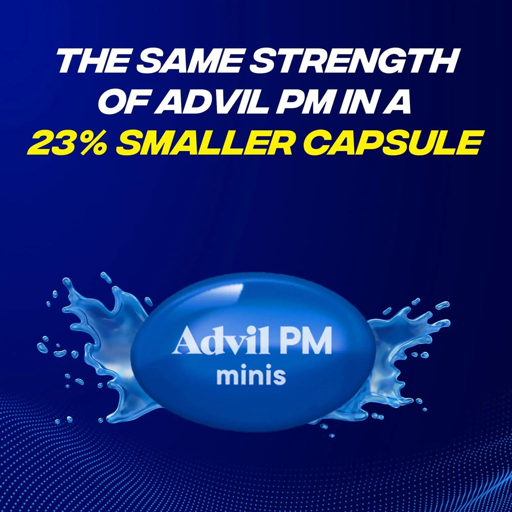 Advil PM Liqui-Gels Minis, 80 Liquid Filled Capsules - TrustMedUSA