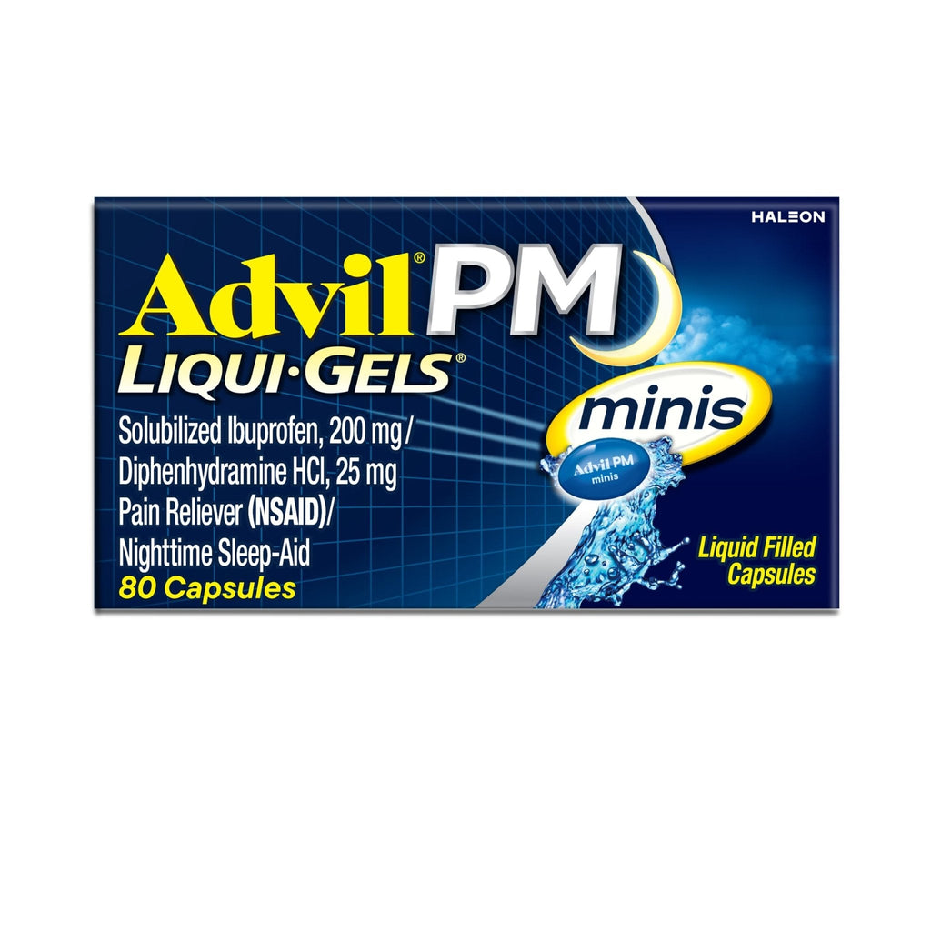 Advil PM Liqui-Gels Minis, 80 Liquid Filled Capsules - Maple Wellness Supplements