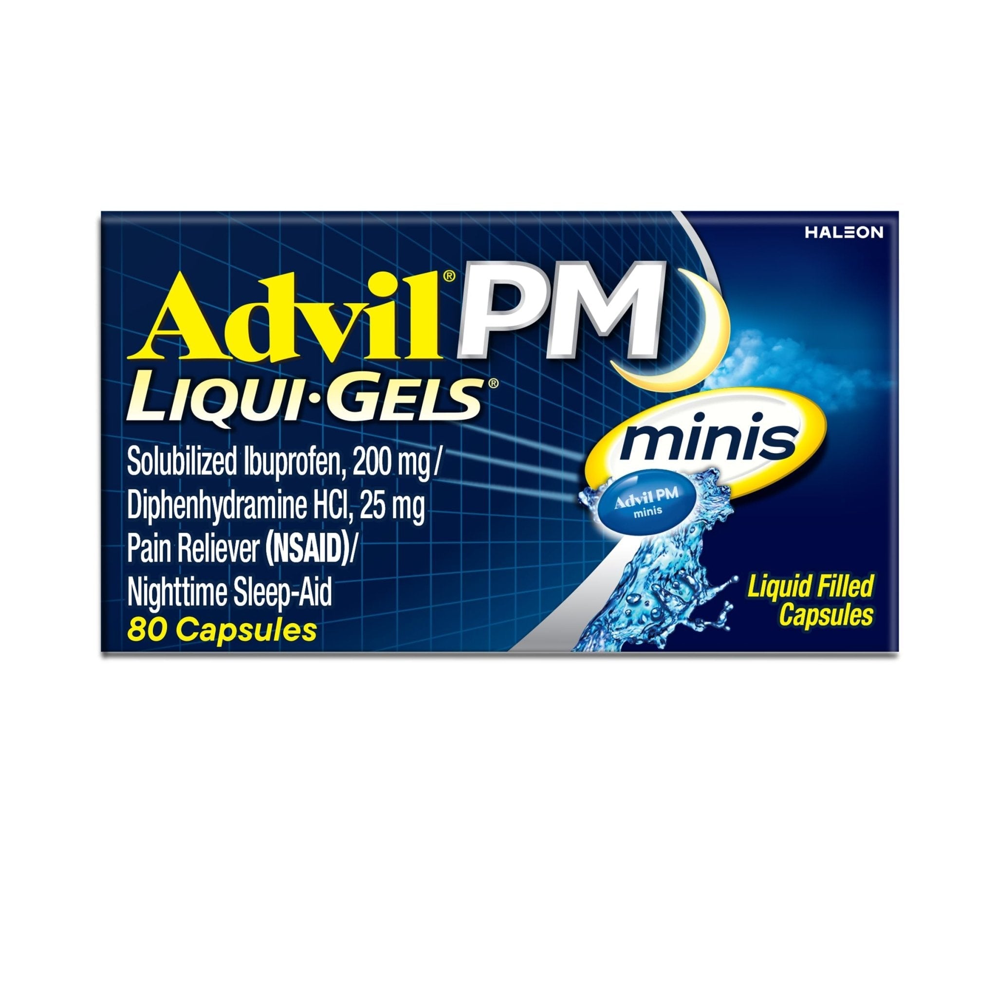 Advil PM Liqui-Gels Minis, 80 Liquid Filled Capsules - Maple Wellness Supplements
