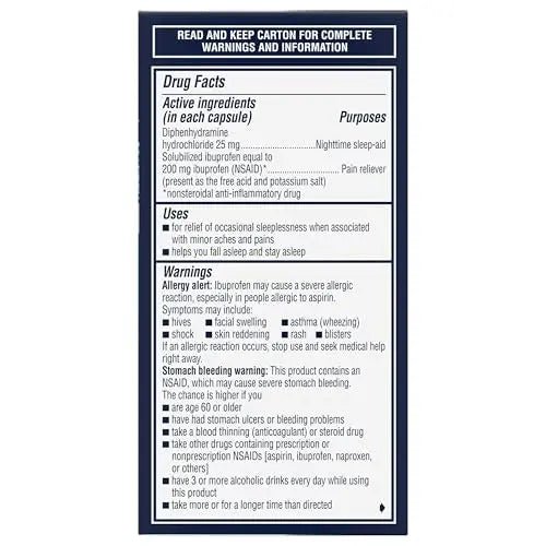 Advil PM Liqui-Gels Minis, 80 Liquid Filled Capsules - TrustMedUSA