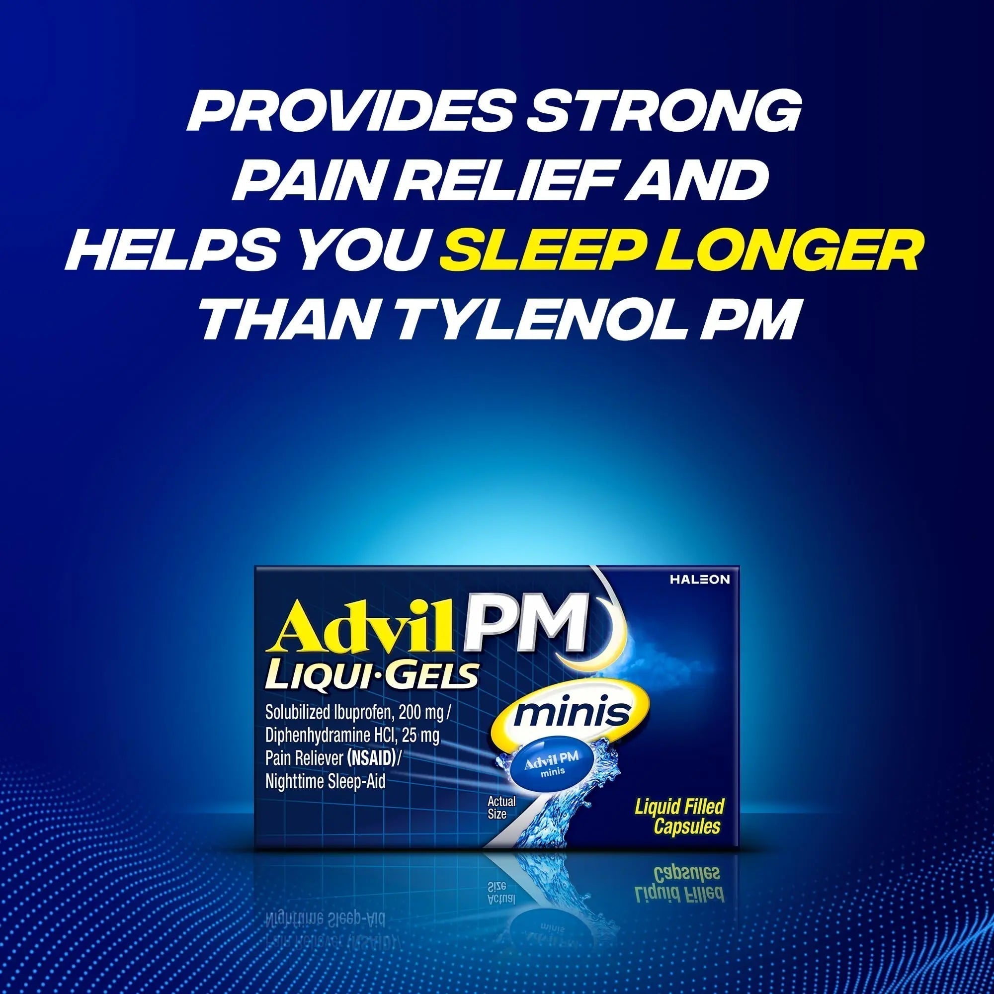 Advil PM Liqui-Gels Minis, 80 Liquid Filled Capsules - TrustMedUSA