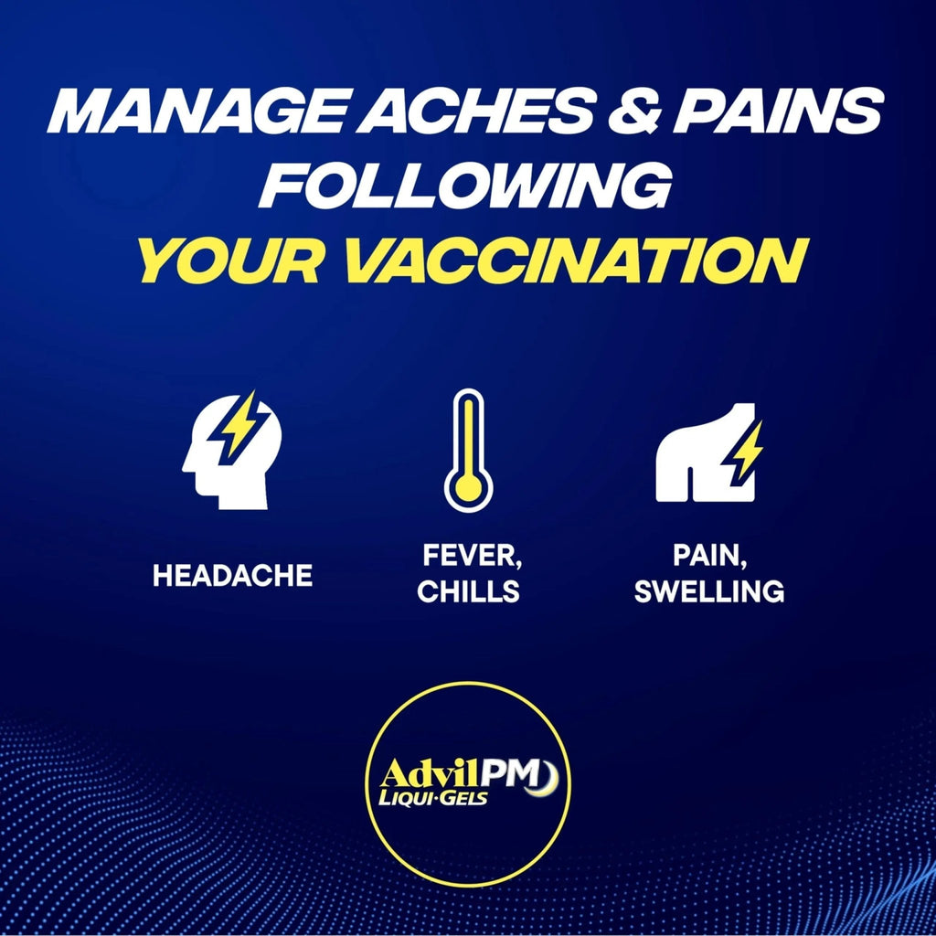 Advil PM Liqui-Gels Pain Reliever and Nighttime Sleep Aid, Pain Medicine with Ibuprofen for Pain Relief and Diphenhydramine HCL for a Sleep Aid - 2x80 Liquid Filled Capsules - TrustMedUSA