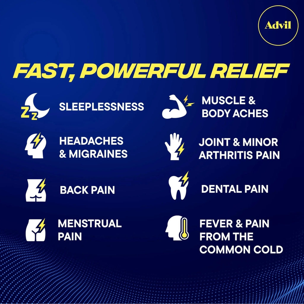 Advil PM Liqui-Gels Pain Reliever and Nighttime Sleep Aid, Pain Medicine with Ibuprofen for Pain Relief and Diphenhydramine HCL for a Sleep Aid - 2x80 Liquid Filled Capsules - TrustMedUSA