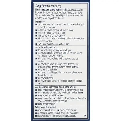 Advil PM Liqui-Gels Pain Reliever and Nighttime Sleep Aid, Pain Medicine with Ibuprofen for Pain Relief and Diphenhydramine HCL for a Sleep Aid - 40 Liquid Filled Capsules - Back to College - TrustMedUSA