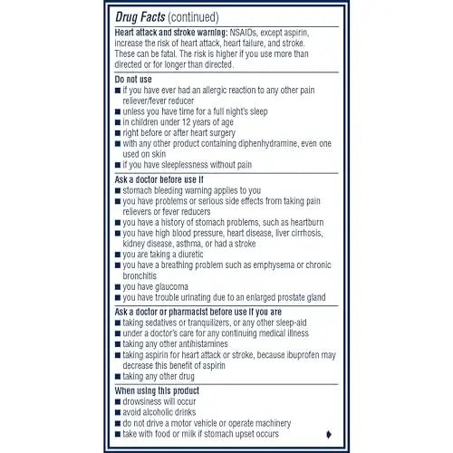 Advil PM Liqui-Gels Pain Reliever and Nighttime Sleep Aid, Pain Medicine with Ibuprofen for Pain Relief and Diphenhydramine HCL for a Sleep Aid - 80 Liquid Filled Capsules - Back to College - TrustMedUSA