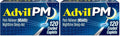 Advil PM Pain Reliever and Nighttime Sleep Aid, Pain Medicine with Ibuprofen for Pain Relief and Diphenhydramine Citrate for A Sleep Aid - 120 Coated Caplets (Pack of 2) - TrustMedUSA