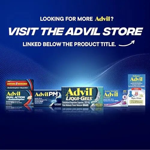 Advil PM Pain Reliever and Nighttime Sleep Aid, Pain Medicine with Ibuprofen for Pain Relief and Diphenhydramine Citrate for a Sleep Aid - 50x2 Coated Caplets - TrustMedUSA