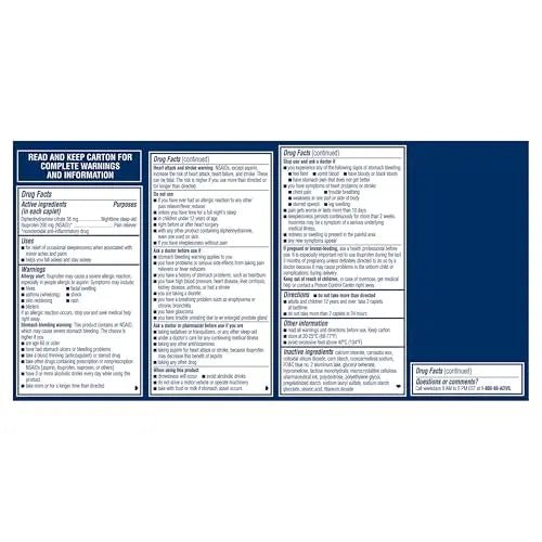 Advil PM Pain Reliever and Nighttime Sleep Aid, Pain Medicine with Ibuprofen for Pain Relief and Diphenhydramine Citrate for a Sleep Aid - 80 Coated Caplets - TrustMedUSA