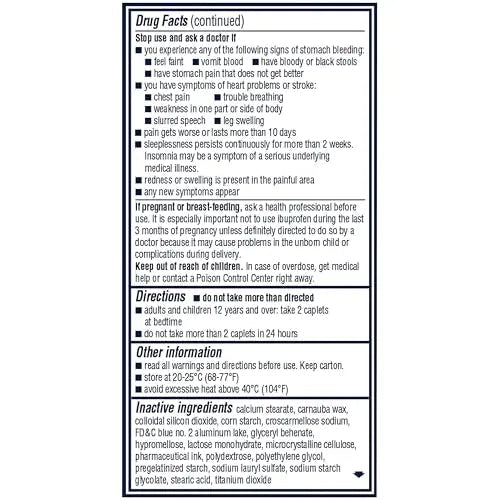 Advil PM Pain Reliever and Nighttime Sleep Aid, Pain Medicine with Ibuprofen for Pain Relief and Diphenhydramine Citrate for a Sleep Aid - 80 Coated Caplets - TrustMedUSA