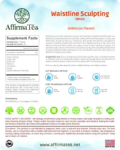 AffirmaTea Natural Detox Tea Blend - Laxative Free, Oolong Green Tea & Cinnamon - TrustMedUSA