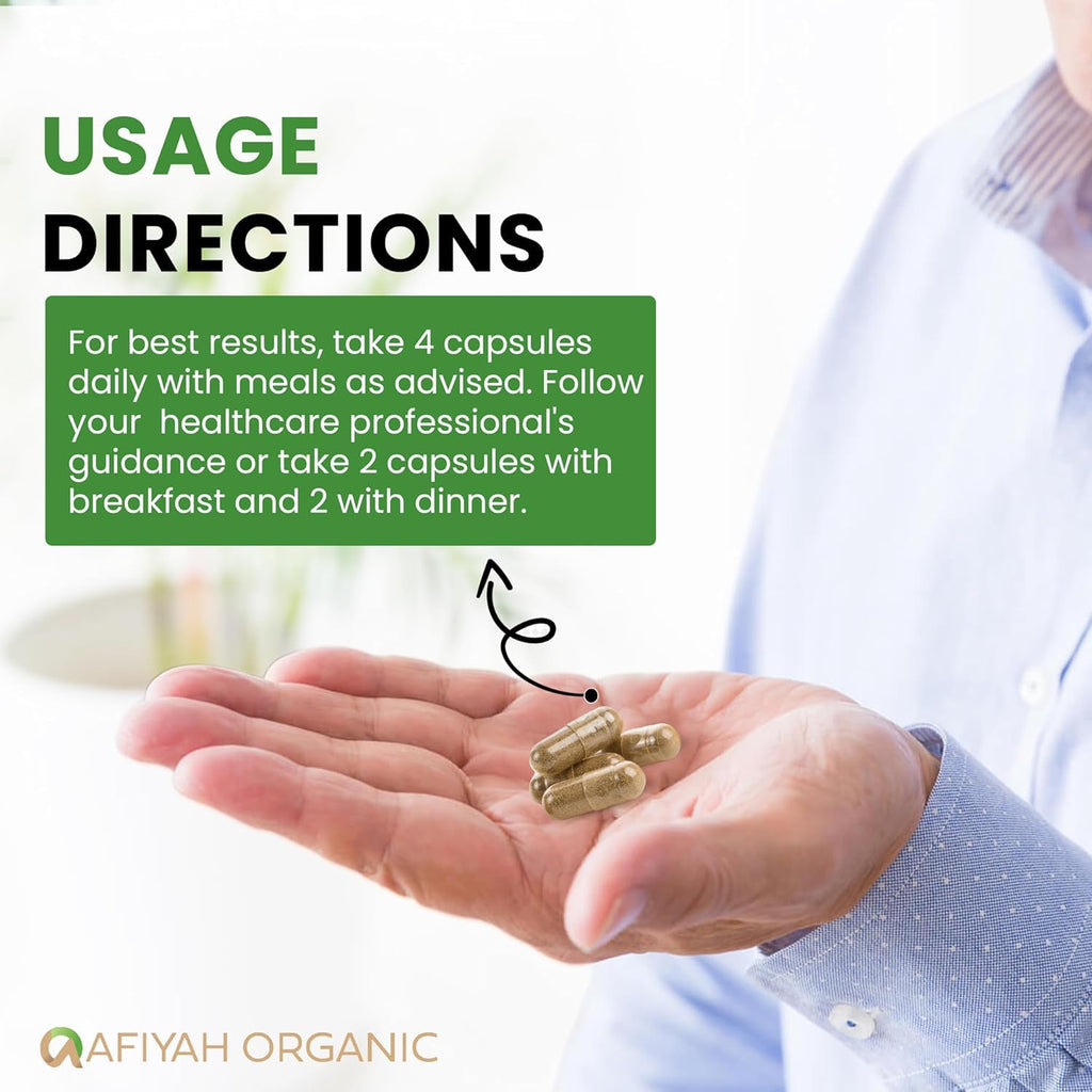 Afiyah Organic - Premium Quality Costus Igneus (Insulin Plant) Capsules - Easy to Swallow 120 Veggie Capsules (1 Month Supply) - Made in the USA - Including Complete Health Support Program - TrustMedUSA