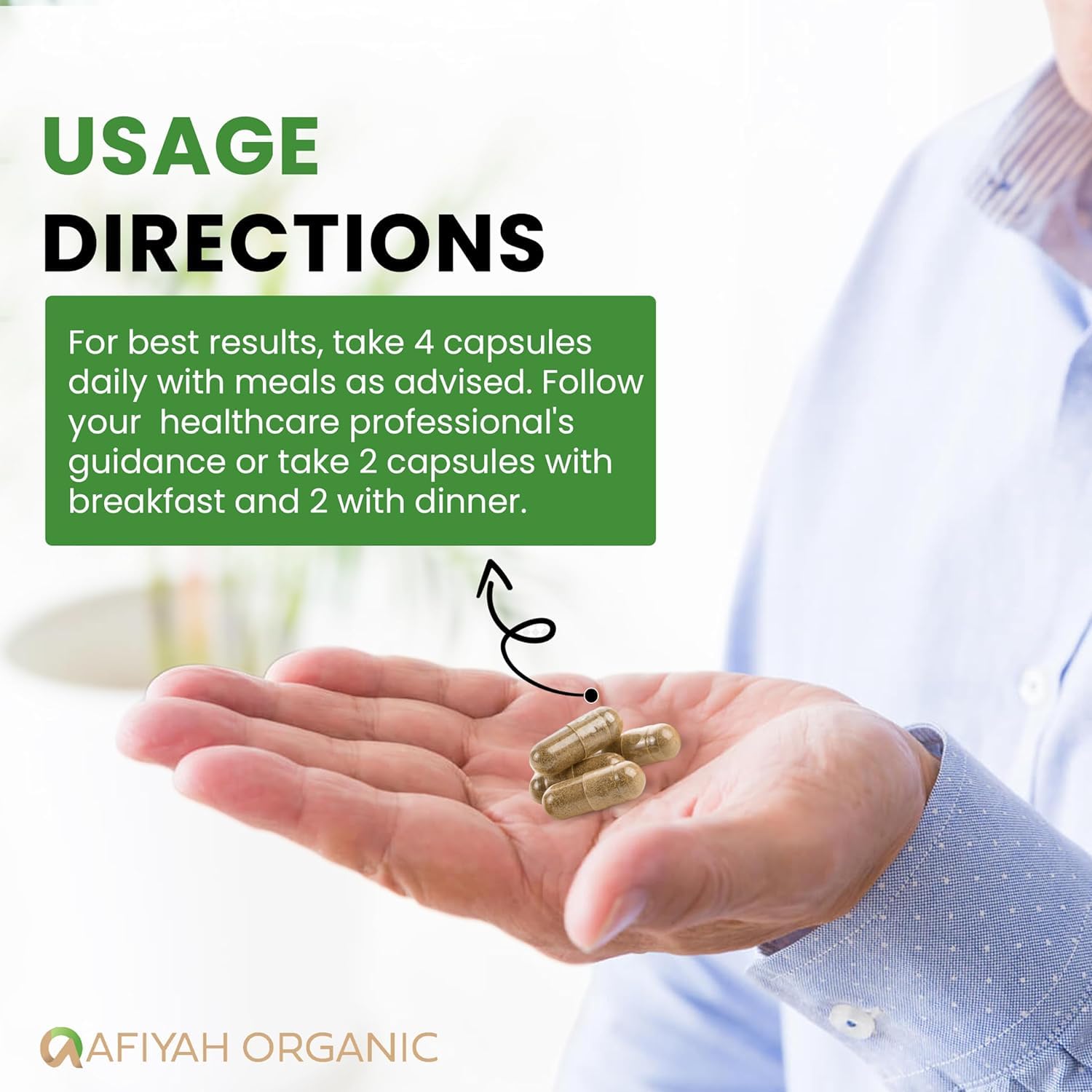 Afiyah Organic - Premium Quality Costus Igneus (Insulin Plant) Capsules - Easy to Swallow 120 Veggie Capsules (1 Month Supply) - Made in the USA - Including Complete Health Support Program - TrustMedUSA