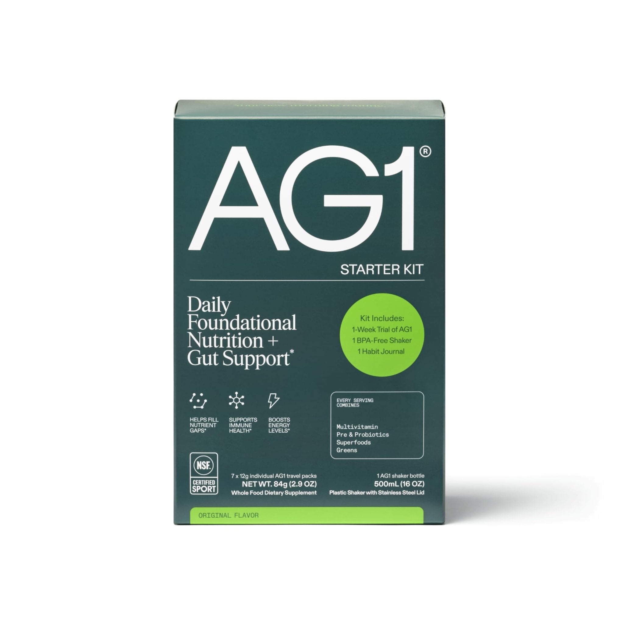 AG1 Athletic Greens 7-Day Starter Kit – All-in-One Greens Powder with Multivitamin, Probiotics, Superfoods – Includes 7 Travel Packs, BPA-Free Shaker & Habit-Building Journal - TrustMedUSA
