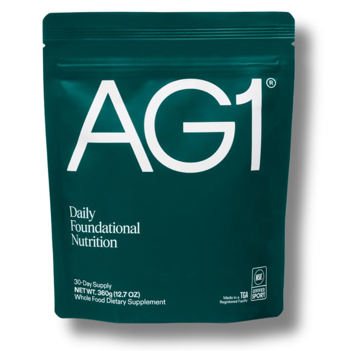 AG1 Greens Powder Refill Pouch – 75 Vitamins, Multivitamin & Probiotic | Gut Health Support | Vegan, Keto, Gluten Free | Athletic Greens Supplement - Pouch Only, Classic Formula - TrustMedUSA