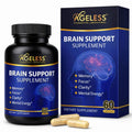 Ageless Brain Supplements for Memory and Focus 1000 MG | Cognitive Improvement | Formulated with Clinically Studied Ingredients | Support Mental Clarity & Neuro Health | Vitamin B6, B12, 60 Capsules - TrustMedUSA
