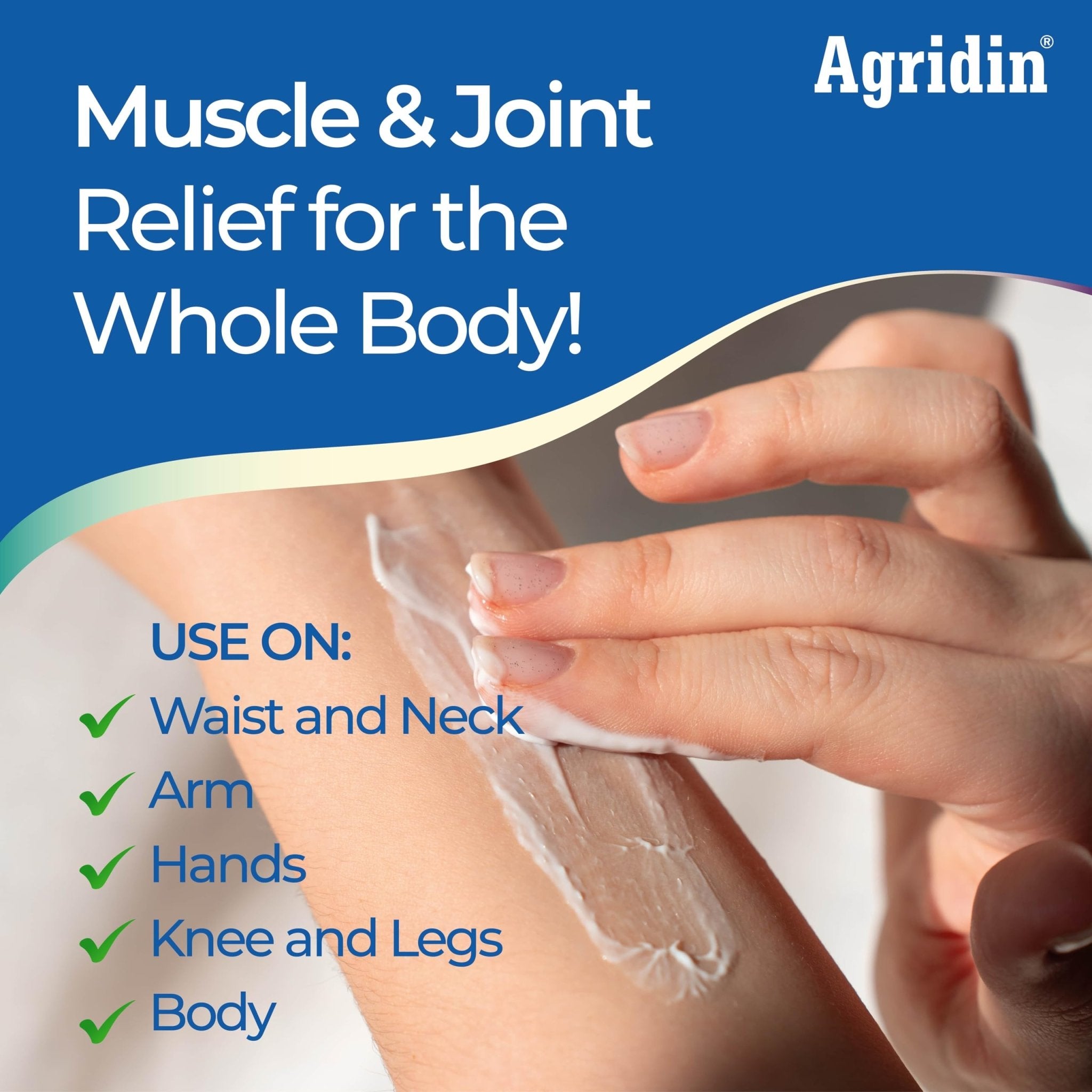 Agridin Arnica Pain Relief Cream for Joint & Muscle – Extra Strength Fast-Acting Formula – Targets Back, Knee, Neck, Hand, Foot Aches – Natural Massage Cream for Inflammation & Bruises - TrustMedUSA