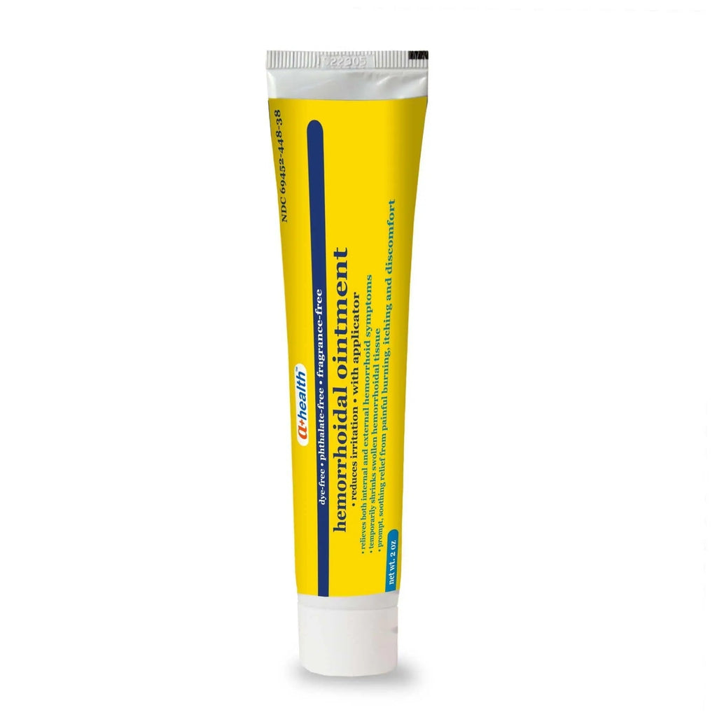 A+Health Hemorrhoid Treatment, Hemorrhoidal Ointment Relieves Symptoms of Burning, Itching, Discomfort, 2 Ounce Tube with Applicator, Reduces Irritation and Pain Relief - TrustMedUSA